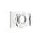 Privacy Modern Square Crystal Knob with Square Rose