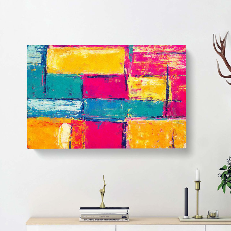 Abstract Art Painting Vol.446 - Wrapped Canvas Painting, 40cm H x 60cm W x 3cm D
