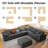 125" Chenille Modular Sectional Sofa 7-Piece Modern Oversized Cloud Corner Couch With Removable Ottoman-774751760