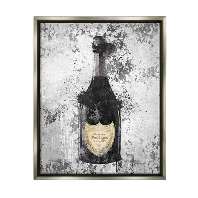 " Champagne Gray Gold Ink Illustration " by Amanda Greenwood
