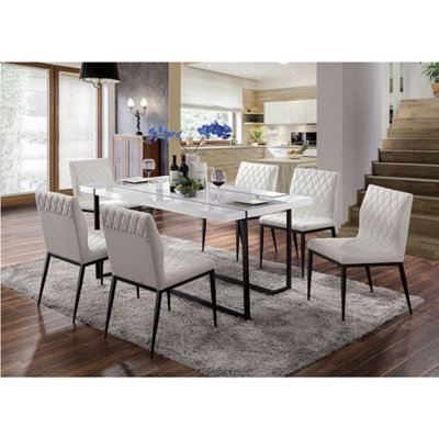 Moulyn Metal Base Dining Table