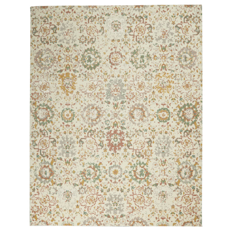 Stach Viscose Floral Indoor Rug