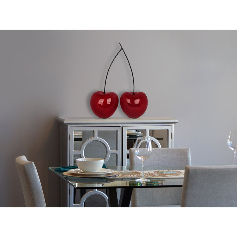 Food & Beverage Figurines & Sculptures, 55cm H x 43cm W x 19cm D, Red/Black