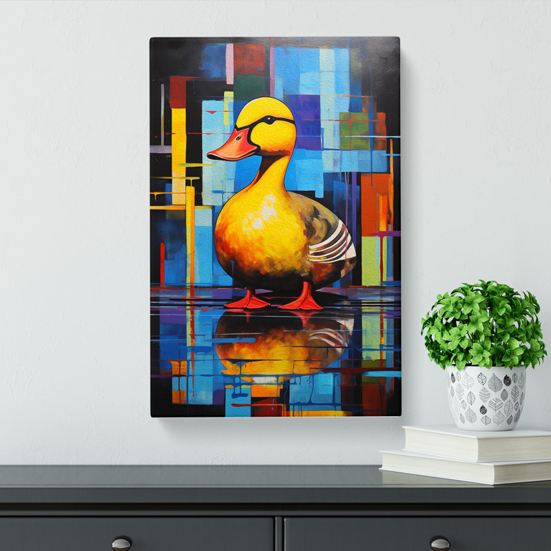 Duck Constructivism - Print on Canvas, 50cm H x 35cm W x 3cm D