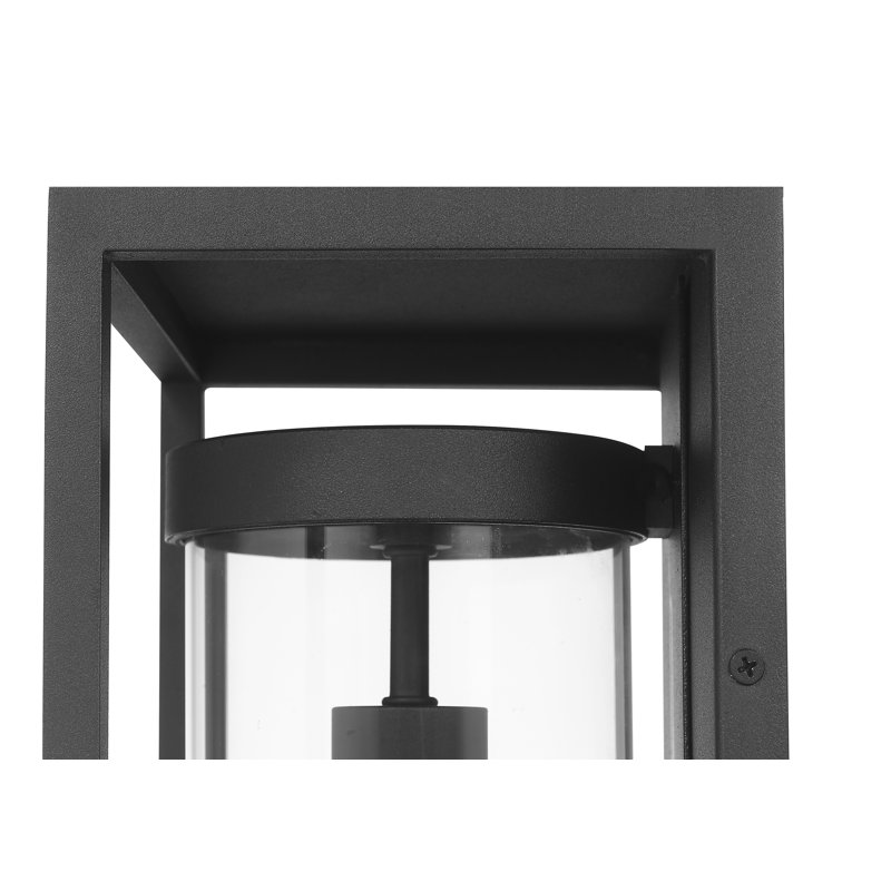 Plafonnier encastré d'extérieur 1 lumière Belote, Noir, H 13 po x l 8 po x P 6,25 po
