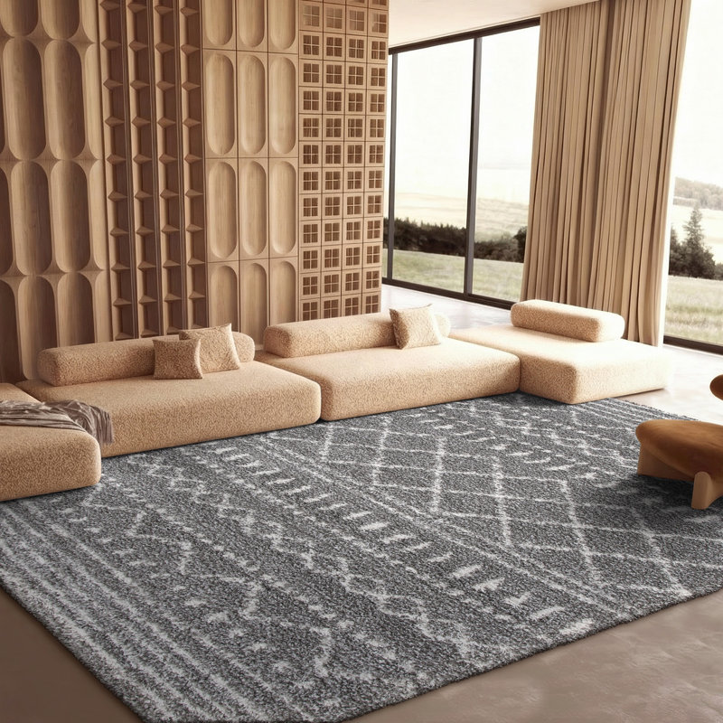 Tapis géométrique Develin Performance, Brown/Ivory, Rectangle 8 pi x 10 pi