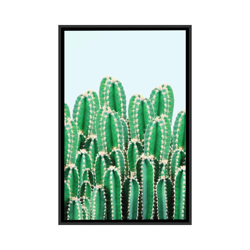 «Kaktos», impression sur toile, H 26 po x l 18 po x P 1,5 po, Toile avec cadre flottant noir, Pas de tapis