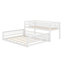 Lit simple superposé au-dessus de grand lit simple, structure de lit simple superposé au-dessus de grand lit simple avec échelle et garde-corps de sécurité-117530989