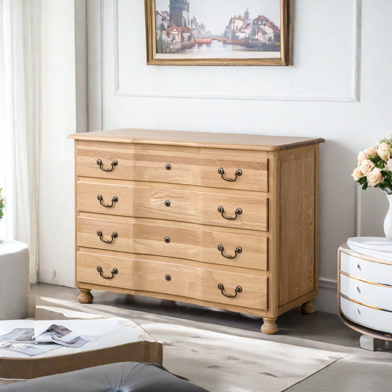 Commode décorative American Retro, Brun orangé