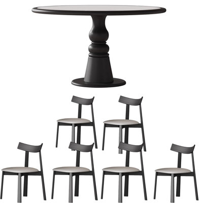 Vintage round family dining table