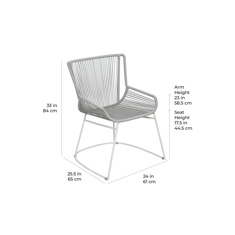 Fauteuil de salle à manger Archipelago, Gris colombe