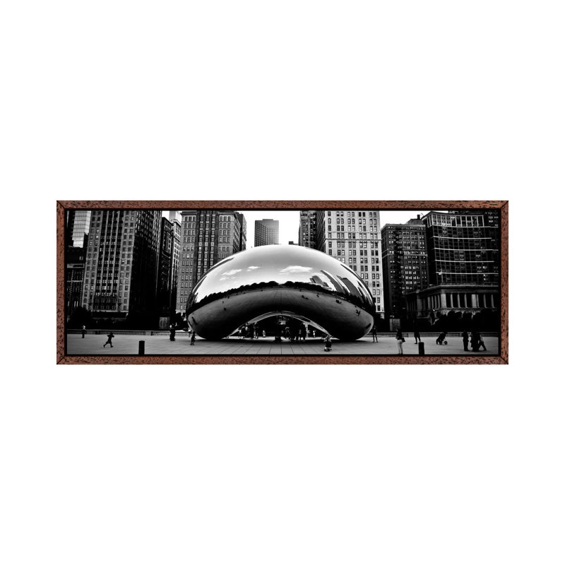 Unknown Artist 1 Piece Floater Frame Panoramic Wall Art on Canvas, 40.64cm H x 121.92cm W, Classic Wood