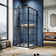 36" W X 36" D X 72" H Framed Square Shower Enclosure With Base