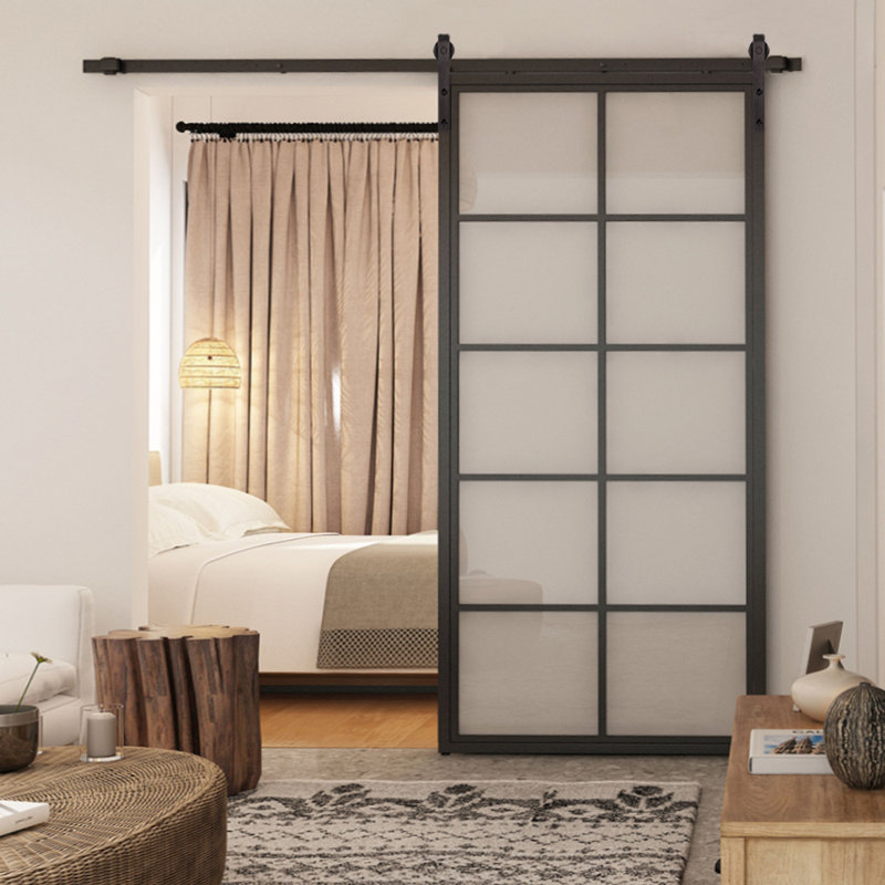 Brawley Metal Sliding Door, 210cm H x 100cm W x 3cm D
