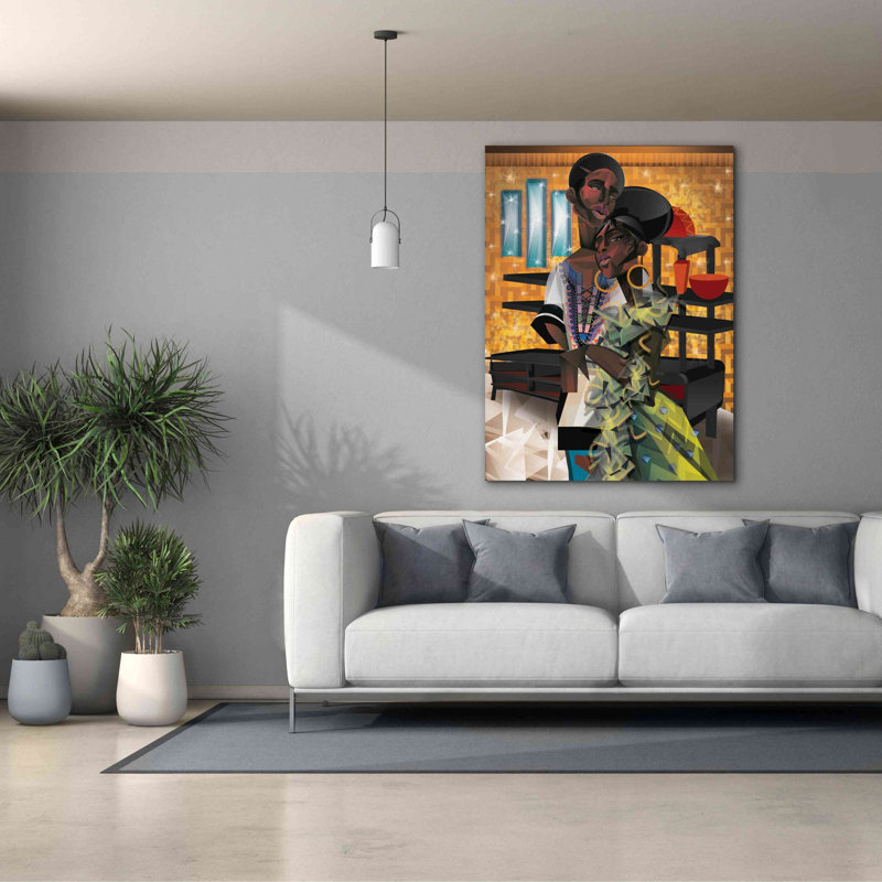 «Do You Love What You Feel» par Jaleel Campbell, art mural sur toile, H 54 po x l 40 po x P 1,5 po