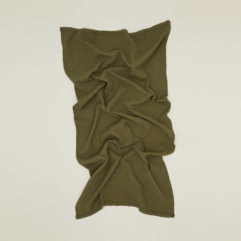 Débarbouillette simple en coton, Olive, Drap de bain - 1 paquet