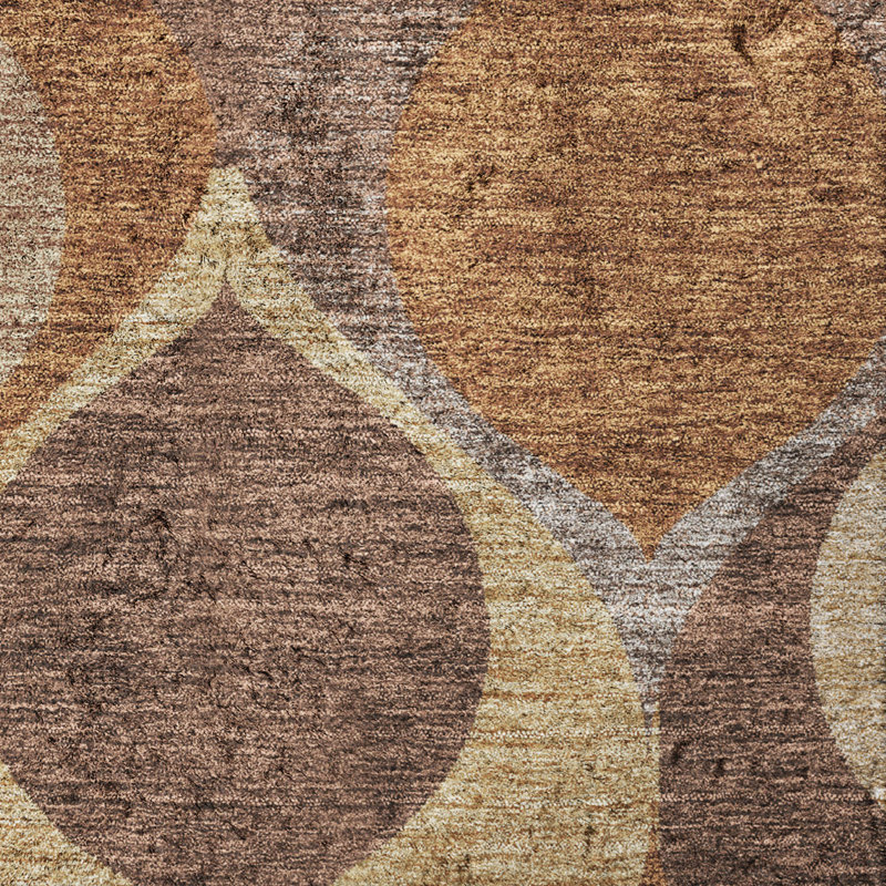 Tapis Dream Shag ADS749 de style moderne du milieu du siècle, lavable à la machine de qualité supérieure, Copper, 5' x 7'6"