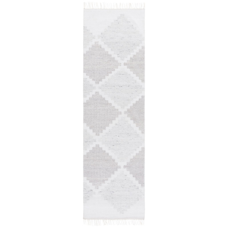 Kilim Hand Woven Recycled P.E.T. Geometric Indoor Rug, Runner 2'3" x 8'