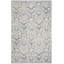 Tapis bleu / ivoire en laine fait à la main Tansy-25626923
