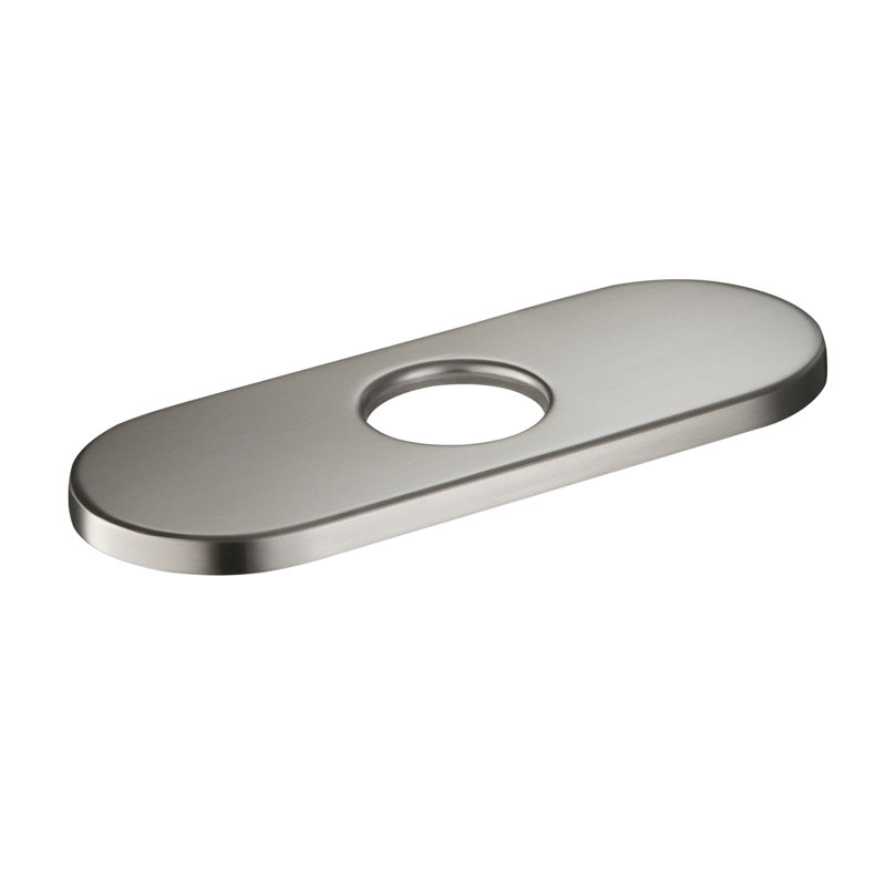 6" Bathroom Faucet Hole Cover, Brushed Nickel