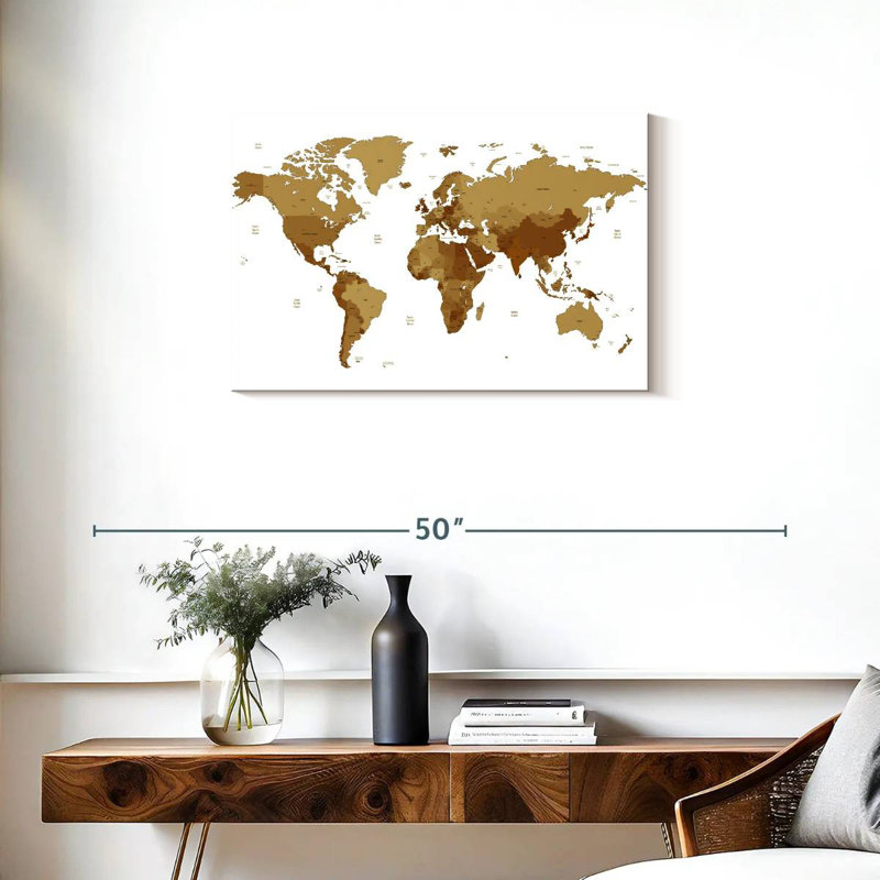 Carte du monde Aliaz, H 20 po x l 30 po