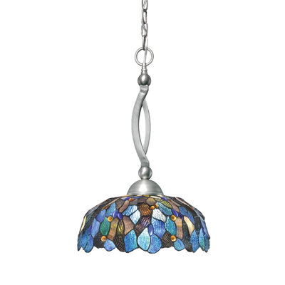 Bow Chain Hung Pendant Glass