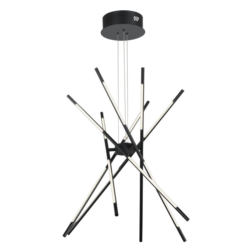 12 - Light Sputnik LED Chandelier, Black