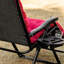 Chaise Zero Gravity, inclinable et pliante avec coussin rembourré et boîte d'appoint, rouge, support de 264 lb, gravité intérieure / extérieure, tablette rouge,