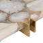 Plateau décoratif élégant en quartz avec base en métal Nissim-2101160791