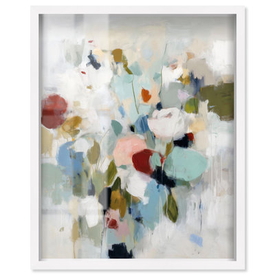 «Happy Chaos I Shadowbox Print Living Room» par Art Remedy, cadre blanc, 30 x 36