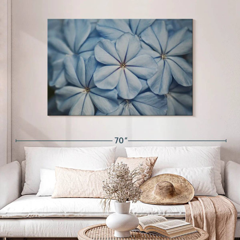 Fleurs de jasmin bleu Harnek, H 32 po x l 48 po