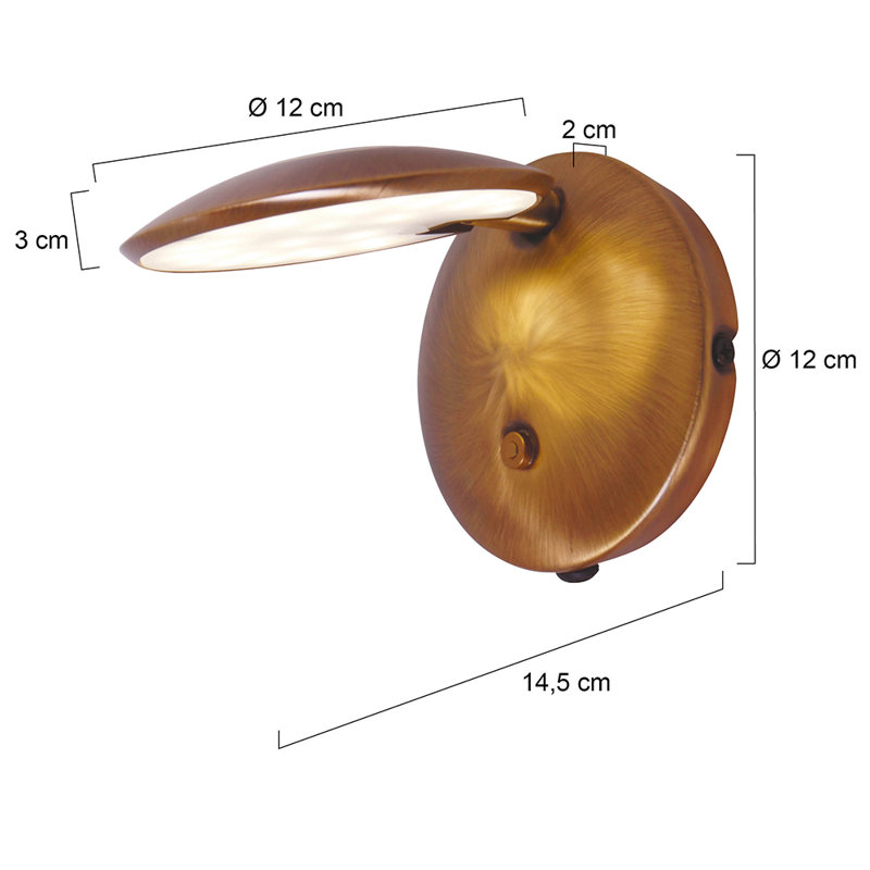 Core Steel LED Plug-in Spotlight, Bronze