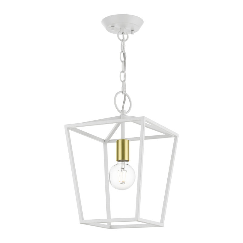 Luminaire suspendu géométrique 1 lumière Howington, Blanc