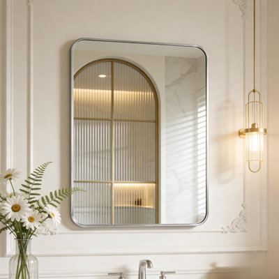 Mercedita Metal Rectangle Wall Mirror