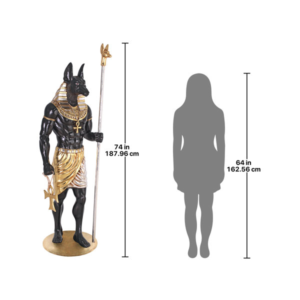 Design Toscano The Egyptian Grand Ruler Life-Size Anubis Statue