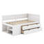 Lit de jour avec tiroirs et tablettes-443369924