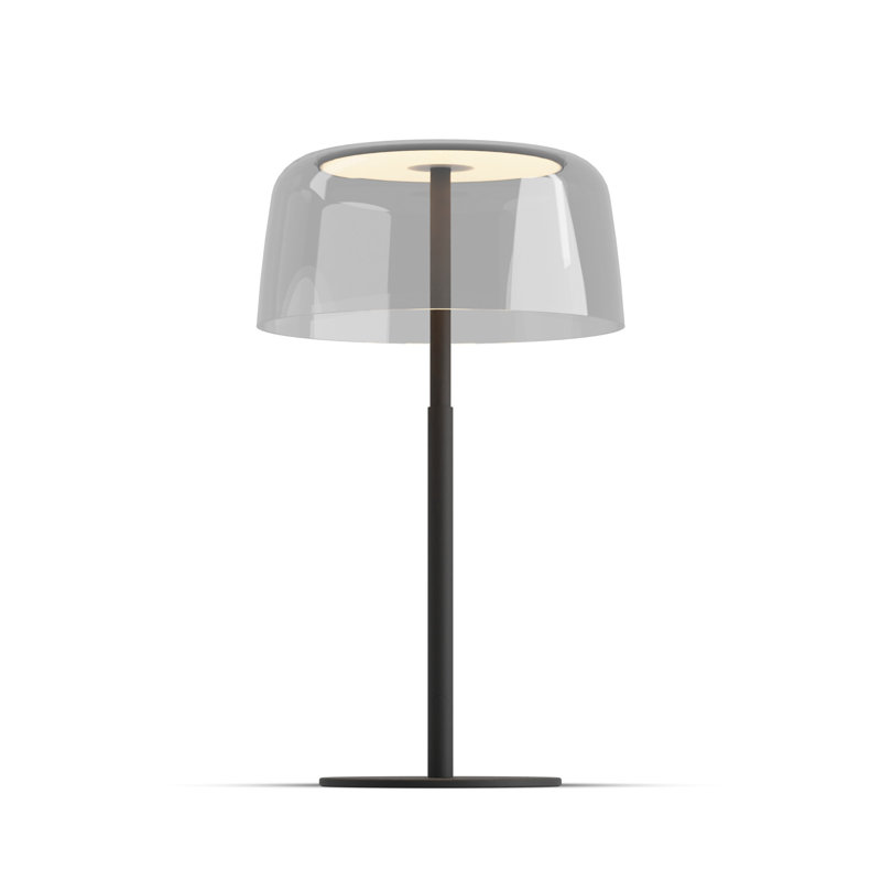 Yurei LED Desk Table Lamp, Clear, Matte Black