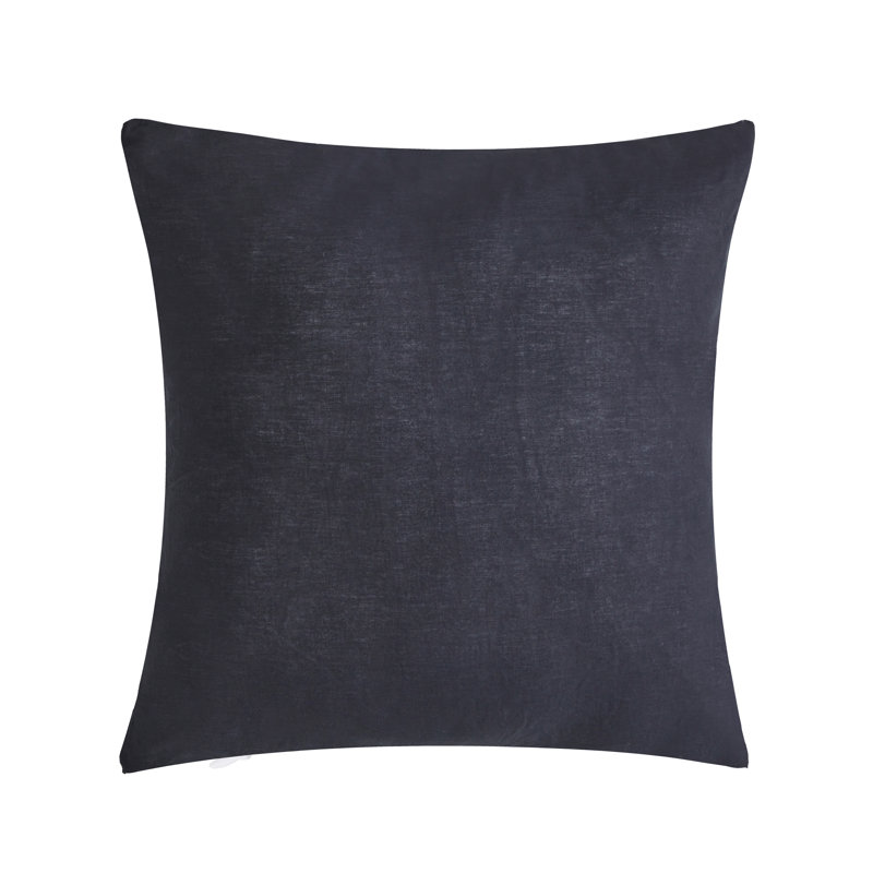 Coussin décoratif carré matelassé de 20 po Valletta, Bleu marine