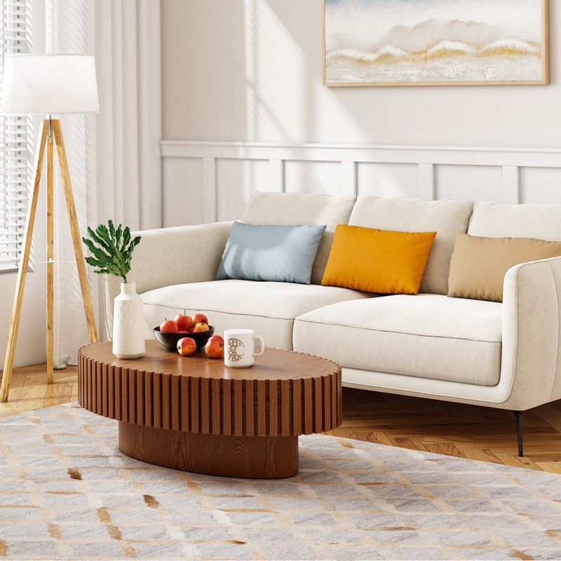 Table basse ovale