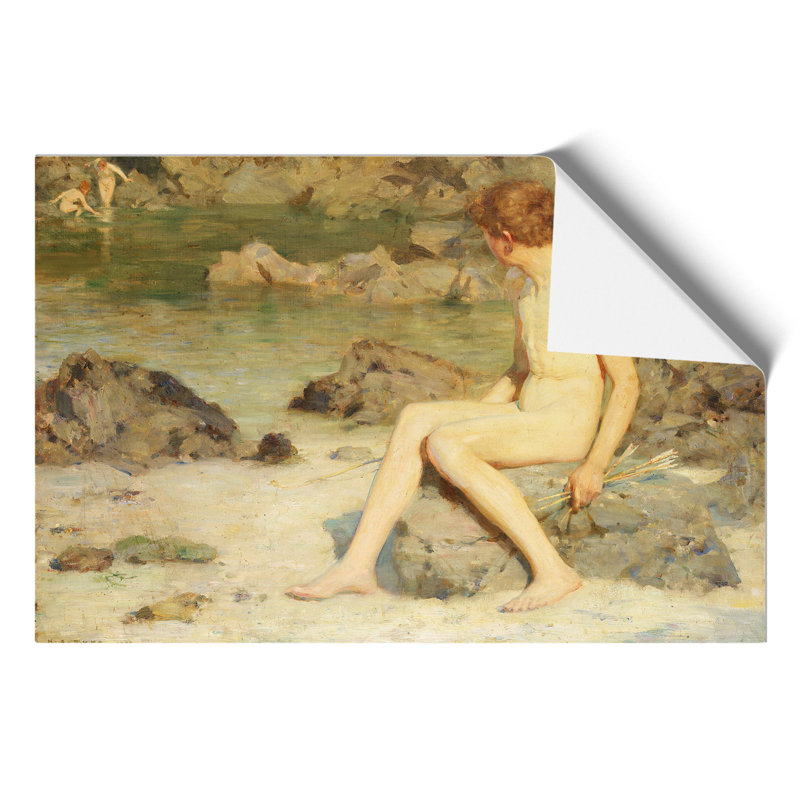 Cupid and Sea Nymphs by Henry Scott Tuke - Frameless Print, 42cm H x 59cm W x 0.1cm D