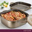 Anolon Advanced Home Hard Anodized Nonstick Two Step Meal Cookware Set, Includes 7 Quart Roaster And 11 Inch Deep Square Grill Pan, 2 Piece, Bronze