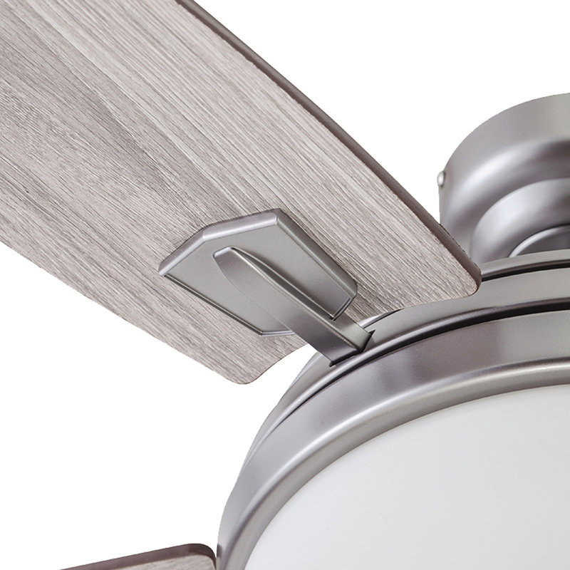 Carmel 48'' Pewter Ceiling Fan with Gray Oak Blades and LED Light