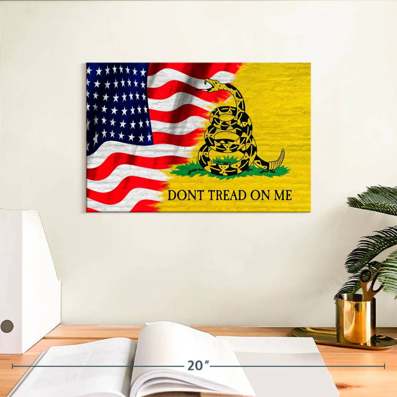 Borges Gadsden et le drapeau américain, H 8 po x l 12 po