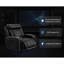 Fauteuil inclinable électrique en cuir noir respirant avec lumières DEL, charge USB et porte-gobelet - Canapé inclinable simple avec structure en bois massif et support à double ressort pour le salon et le cinéma maison