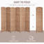 Paravent naturel d'intimité de 6 pi, cloison élégante à 6 po, portable et fonctionnel - cloison naturelle et tendance pour plus d'intimité