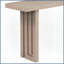 Table basse en placage de chêne de forme unique pour le hall d'entrée du salon, plateau spacieux et amp; Assemblage facile-1851286776