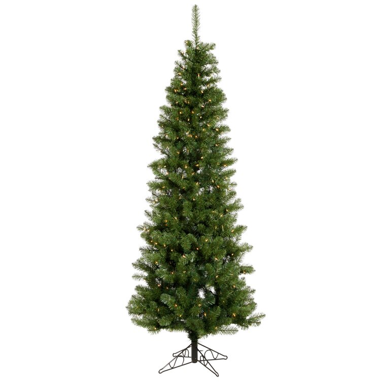 Vickerman 45' White Salem Pencil Pine Artificial Christmas Tree with 150 Multi-colored LED lights - 3