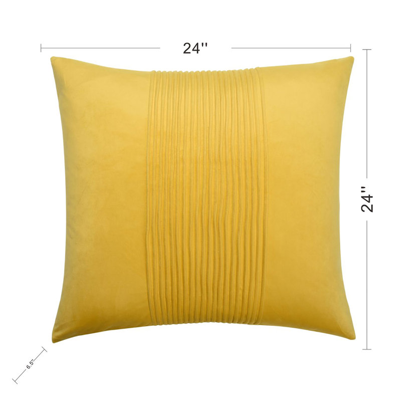 Tuxedo Dann Foley - Tuxedo-Tux Pleat Pillow - 24" x 24", Yellow