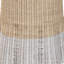 Table de bout en rotin transparent tissé à la main en osier avec base festonnée