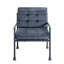 Chaise d'appoint à structure en métal, chaise rembourrée pour le salon, chaise d'appoint simple pour la maison